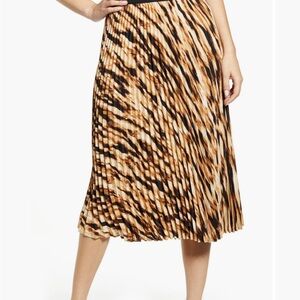 NWT Leith Zebra Print A-Line Skirt